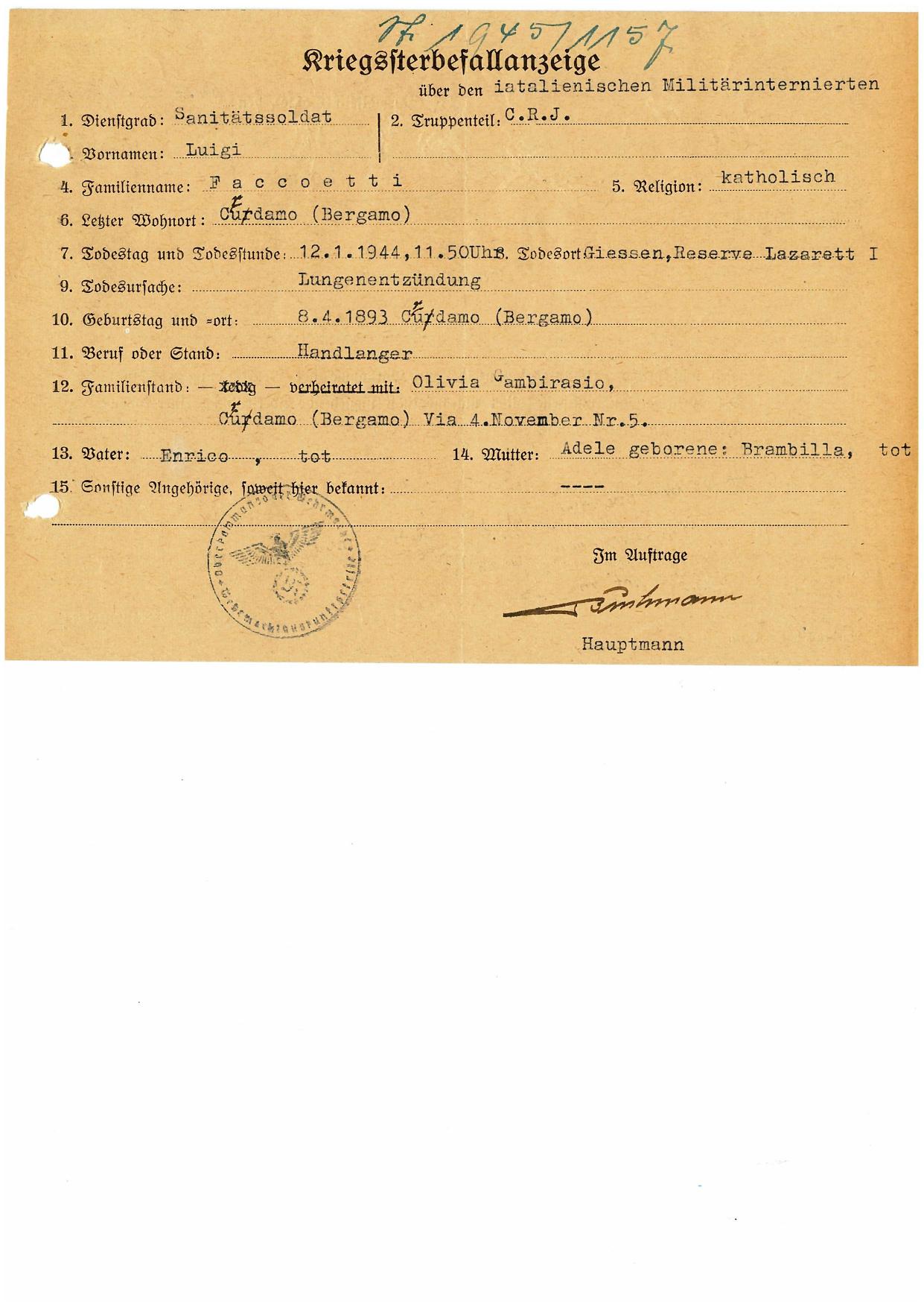 Internato militare — Germania